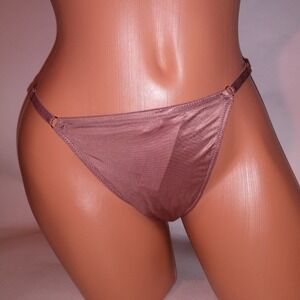 Victoria Secret Panty V String Thong Large Solid Adjustable Sides New